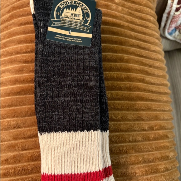 Roots Accessories - Roots Black and Cream Socks NWT Unisex see sizing in pictures